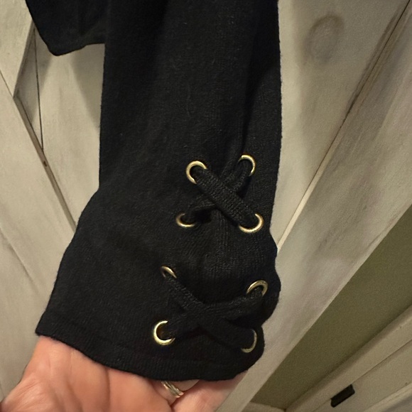 Cache Black cropped open cardigan sweater Small - Picture 4 of 5